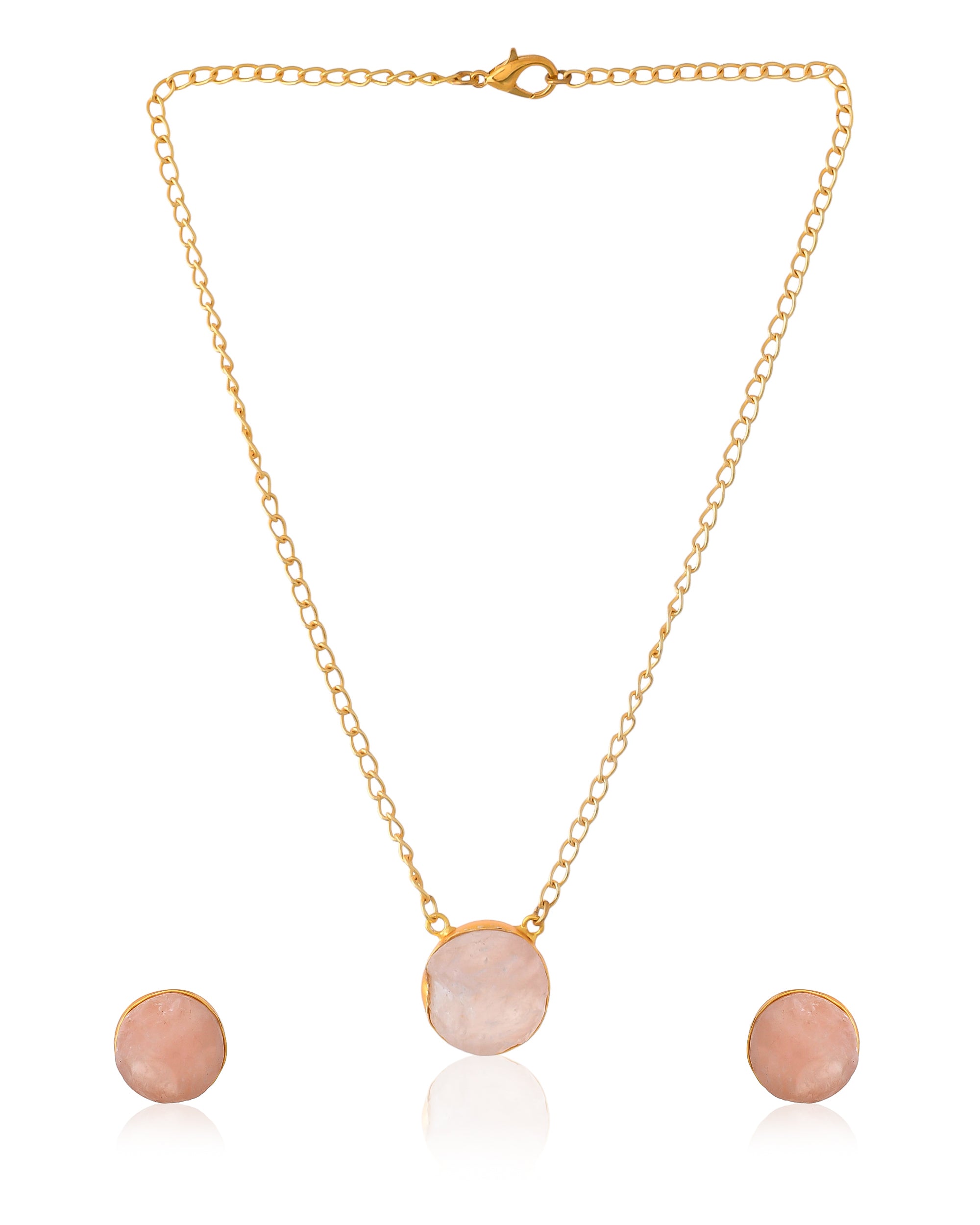 A TOUCH OF PINK ROSE QUARTZ PENDANT